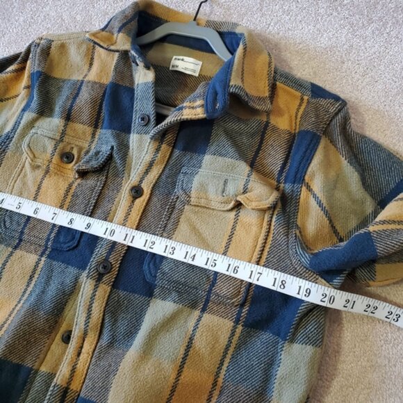 Frank & Oak Mustard Plaid Flannel Cottage Outdoor Grunge Shacket M - Picture 4 of 9